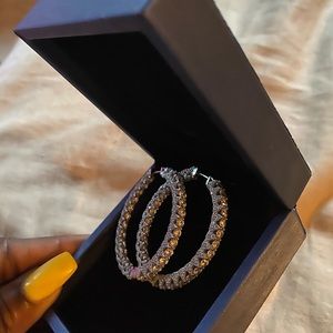 Cocktail cut Sapphire gem earrings